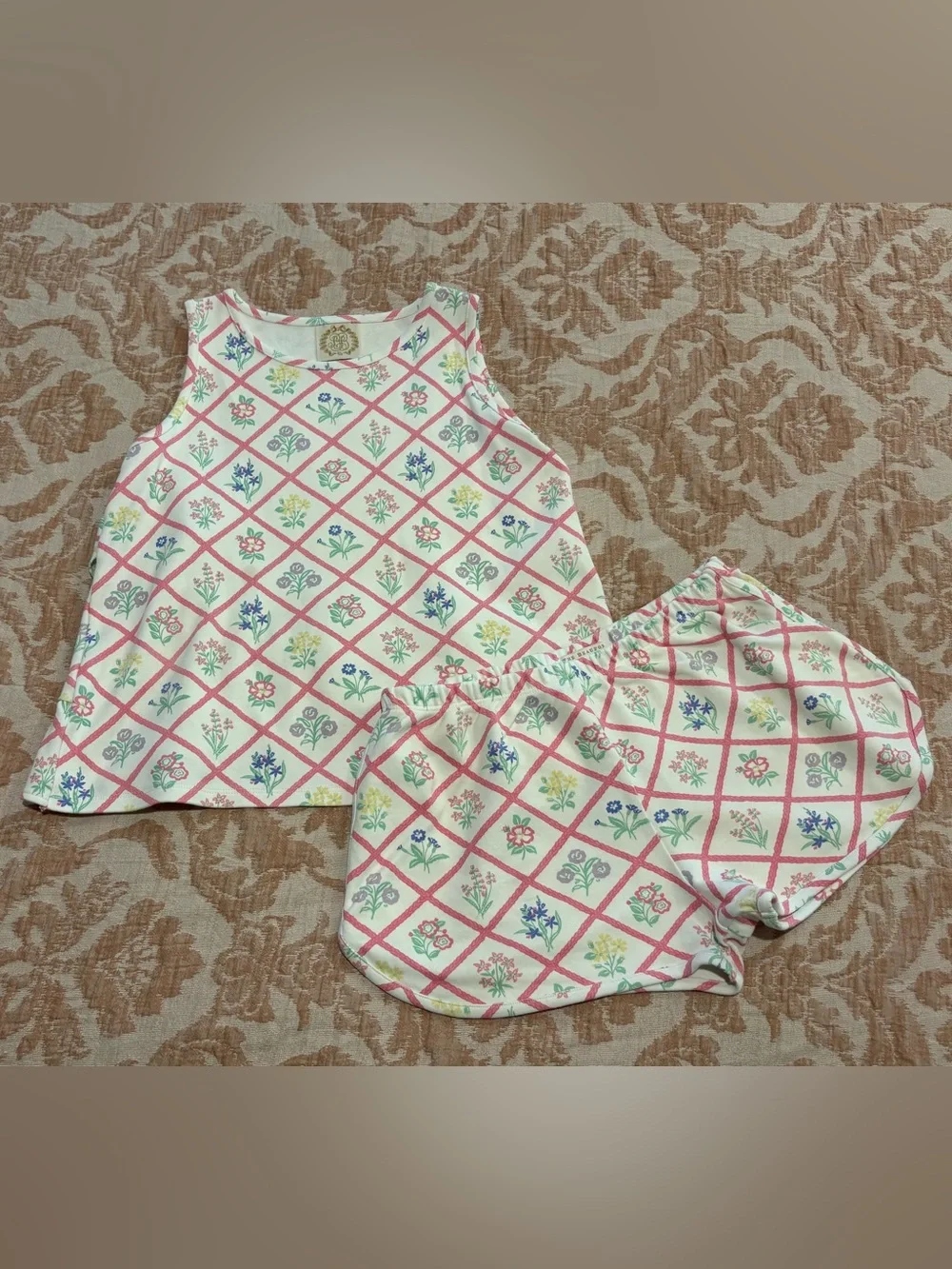 The Beaufort Bonnet Company Girl’s Size 14 Love You Back Shorts Set Outfit TBBC